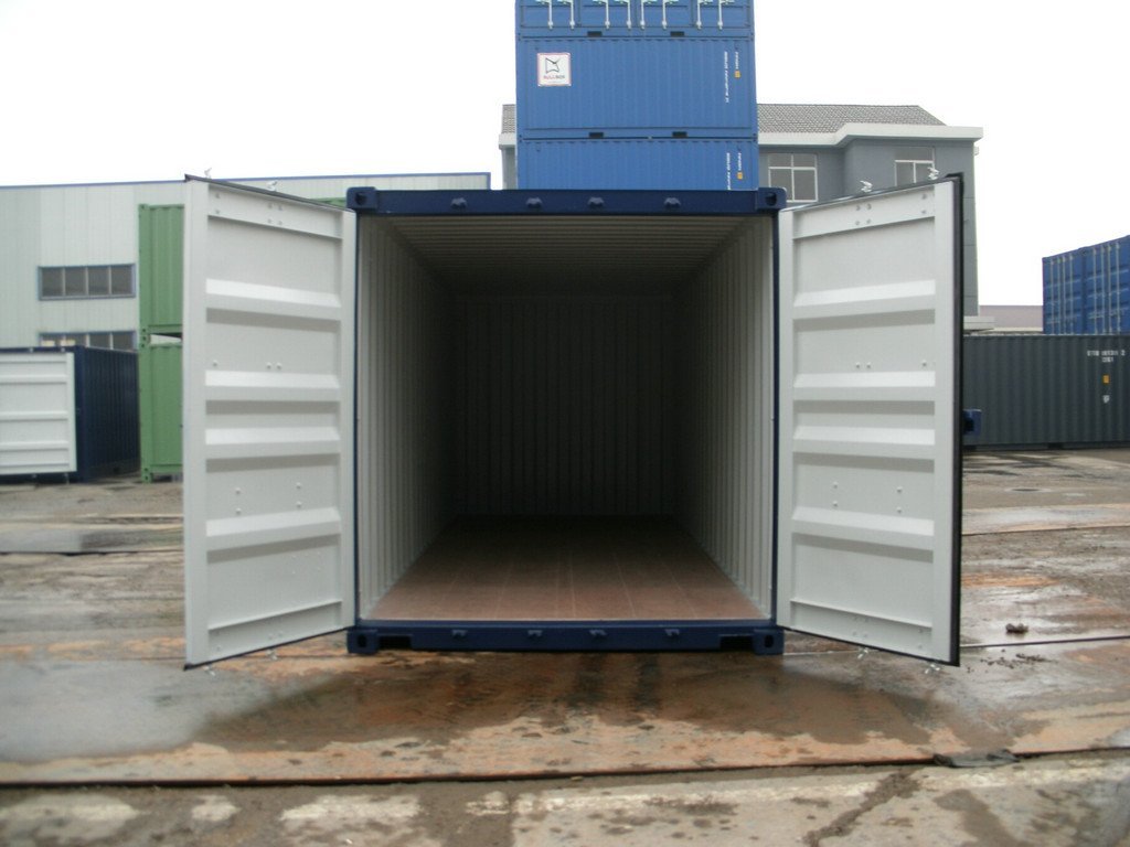 20 Fuß Container, kobaltblau 20 Fuß Container, kobaltblau