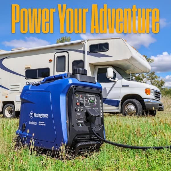 4,000-Watt Gas Powered Portable Inverter Generator with Recoil Start, LED Data Center 4,000-Watt Gas Powered Portable Inverter Generator with Recoil Start, LED Data Center