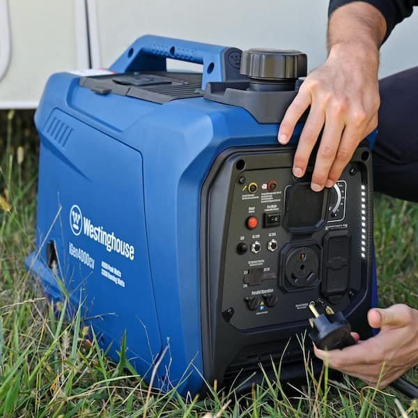 4,000-Watt Gas Powered Portable Inverter Generator with Recoil Start, LED Data Center 4,000-Watt Gas Powered Portable Inverter Generator with Recoil Start, LED Data Center