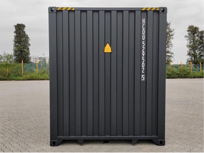 40 Fuß High Cube Container, schwarzgrau 40 Fuß High Cube Container, schwarzgrau