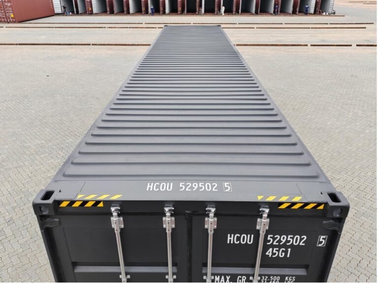 40 Fuß High Cube Container, schwarzgrau 40 Fuß High Cube Container, schwarzgrau
