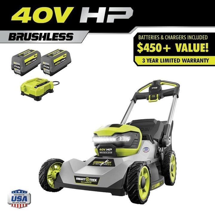 40V HP Brushless 21" Self-Propelled Multi-Blade Mower Kit
