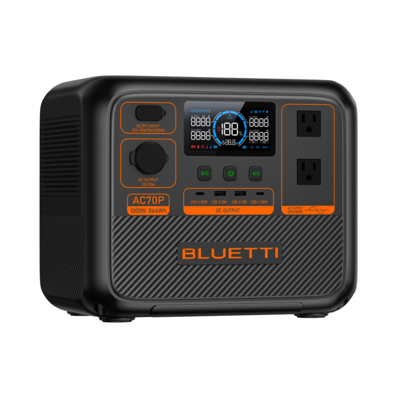 BLUETTI AC70P Portable Power Station | 1000W 864Wh