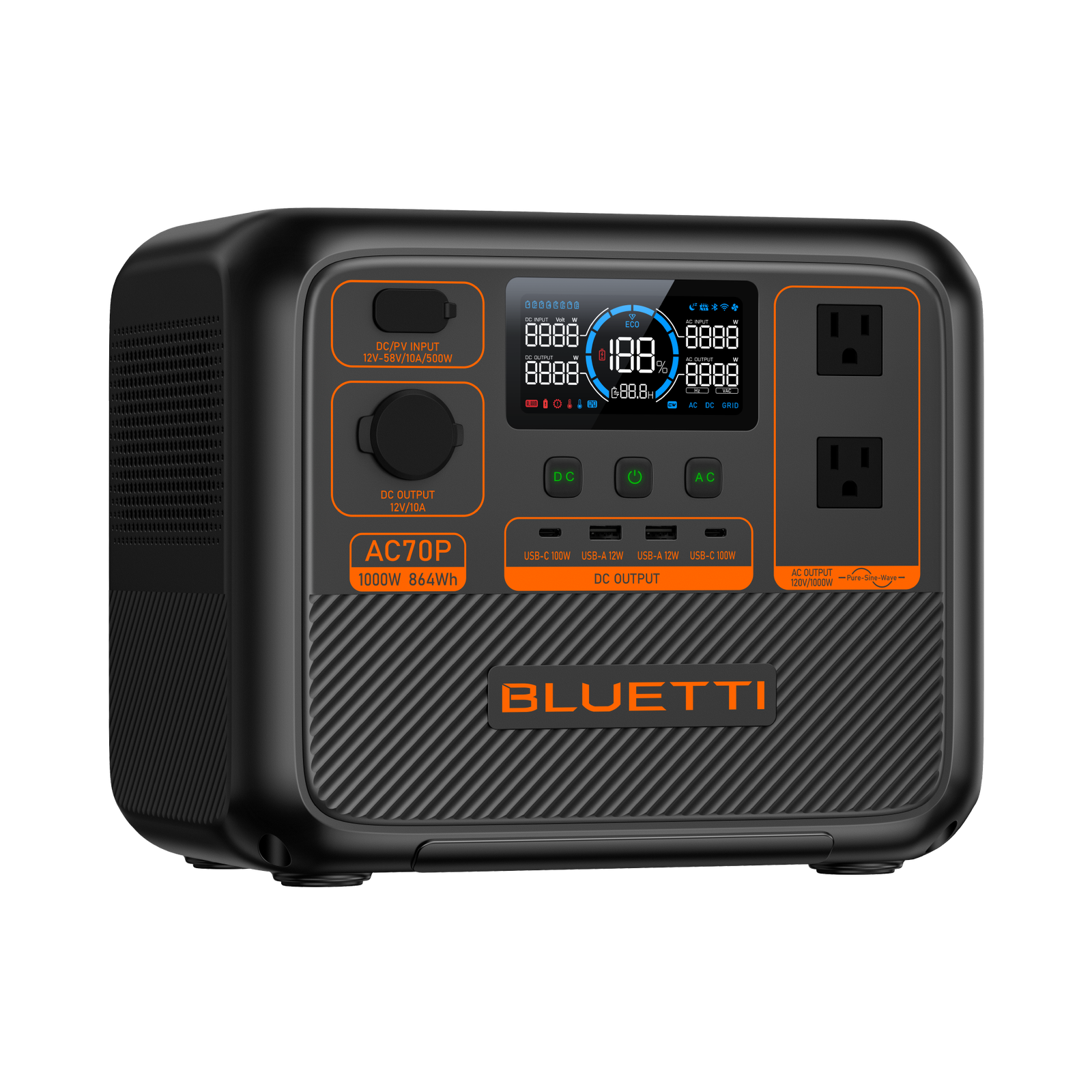 BLUETTI AC70P Portable Power Station | 1000W 864Wh BLUETTI AC70P Portable Power Station | 1000W 864Wh