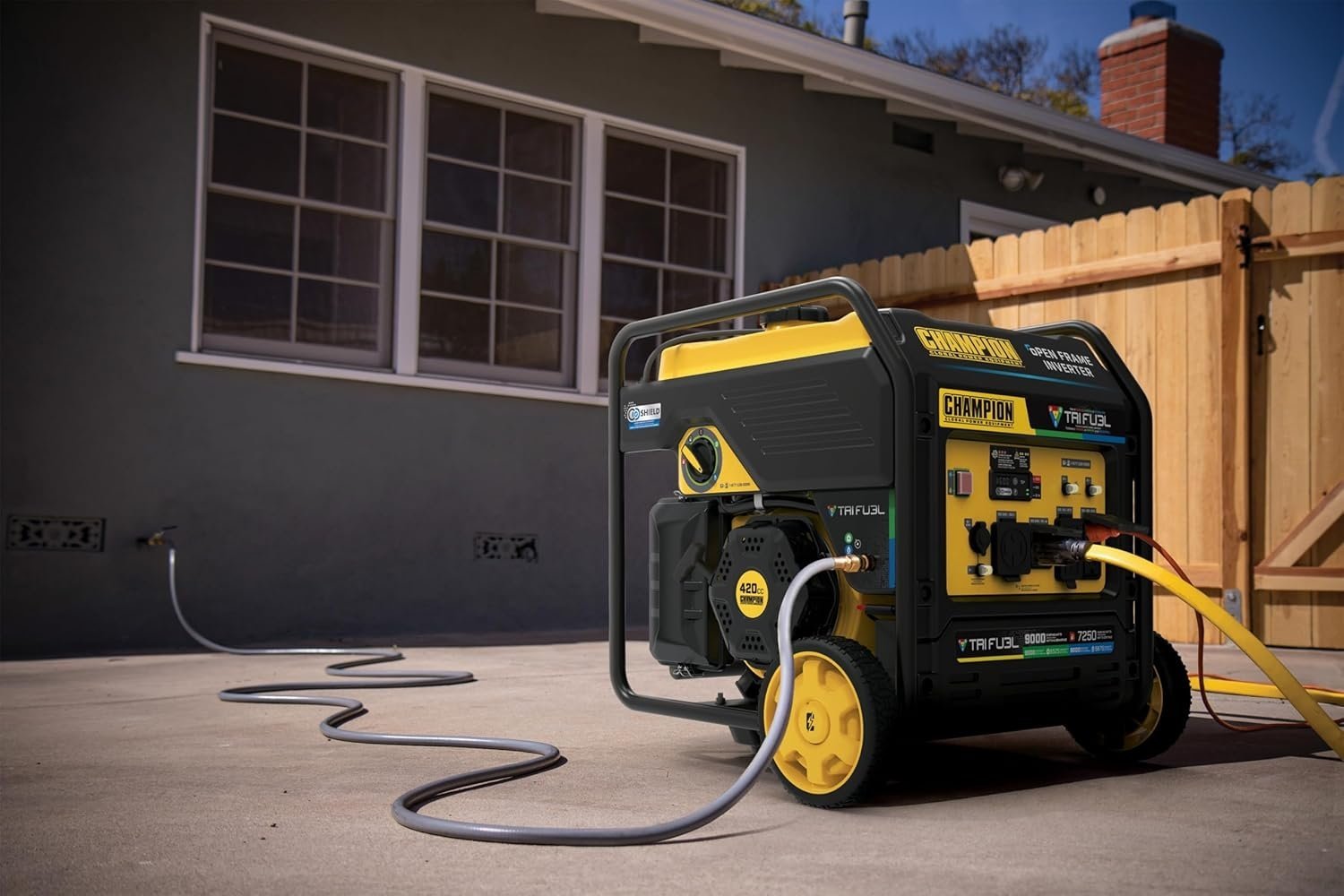 Champion 201176 9000W Tri-Fuel Open Frame Inverter Generator Champion 201176 9000W Tri-Fuel Open Frame Inverter Generator