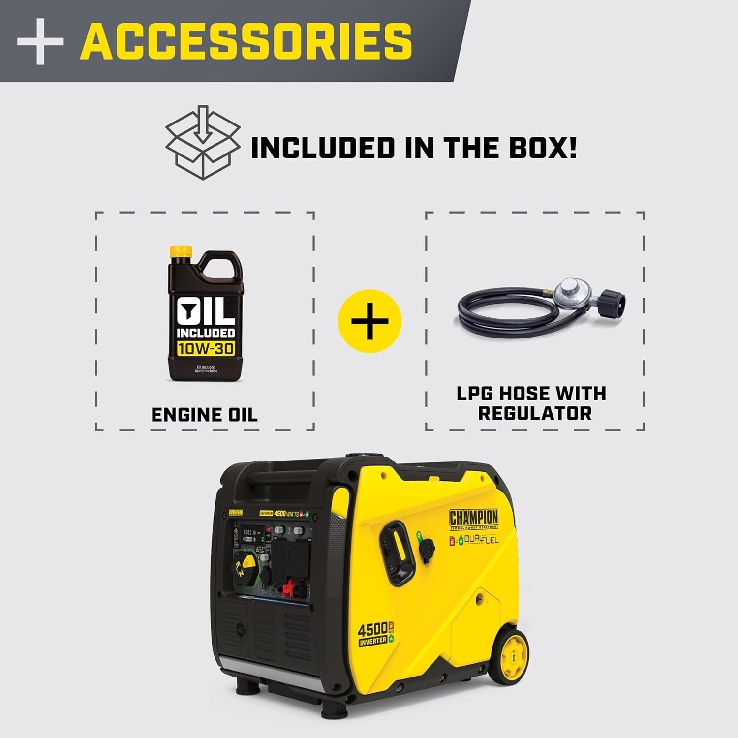 Champion 4,500-Watt Portable Dual Fuel Inverter Generator 200991 Champion 4,500-Watt Portable Dual Fuel Inverter Generator 200991