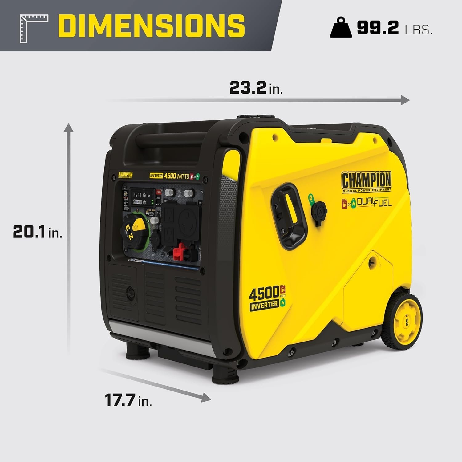 Champion 4,500-Watt Portable Dual Fuel Inverter Generator 200991 Champion 4,500-Watt Portable Dual Fuel Inverter Generator 200991