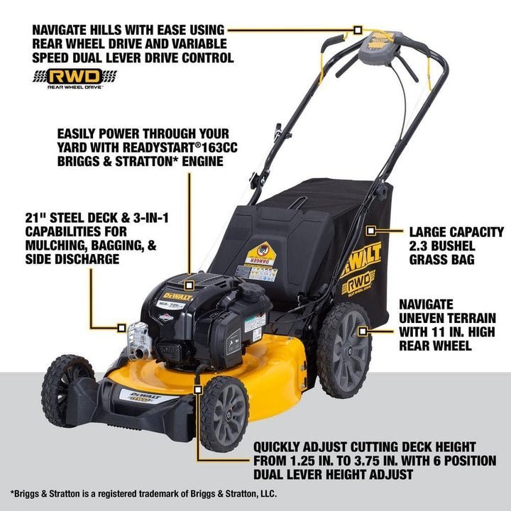DEWALT 21" 163cc Self-Propelled Lawn Mower DEWALT 21" 163cc Self-Propelled Lawn Mower