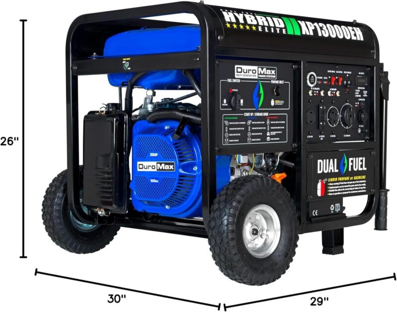 DuroMax XP13000EH 13,000 Watt Dual Fuel Portable Generator