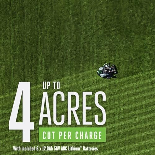 EGO Power+ Electric Riding Lawn Mower, 52" Deck with Zero Turn Radius, Includes (6) 56V 12.0Ah Batteries and Charger - ZT5207L