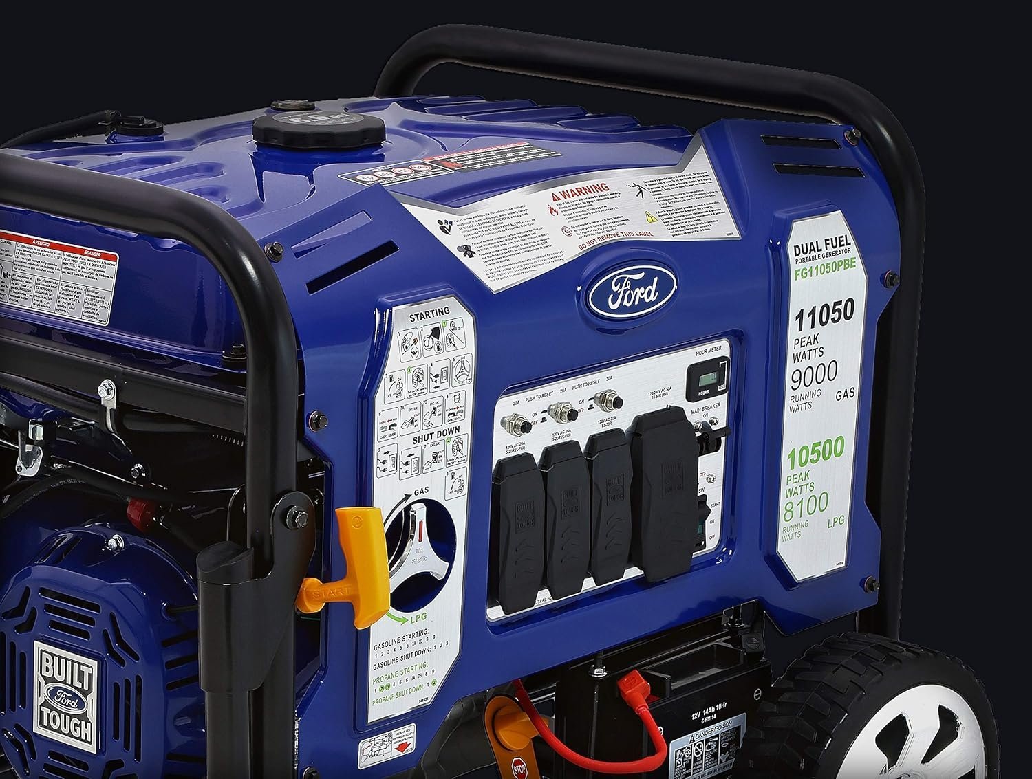 Ford 11,050 Watt Dual Fuel Portable Generator FG11050PBE Ford 11,050 Watt Dual Fuel Portable Generator FG11050PBE