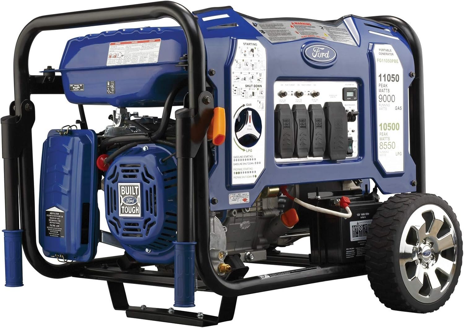Ford 11,050 Watt Dual Fuel Portable Generator FG11050PBE Ford 11,050 Watt Dual Fuel Portable Generator FG11050PBE