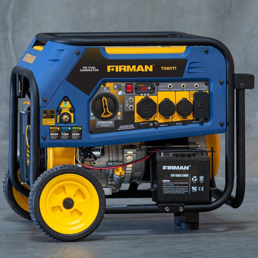 Generator 8000W/ 10,000W Tri Fuel Electric Start 120V/240V with Wheel Kit Generator 8000W/ 10,000W Tri Fuel Electric Start 120V/240V with Wheel Kit