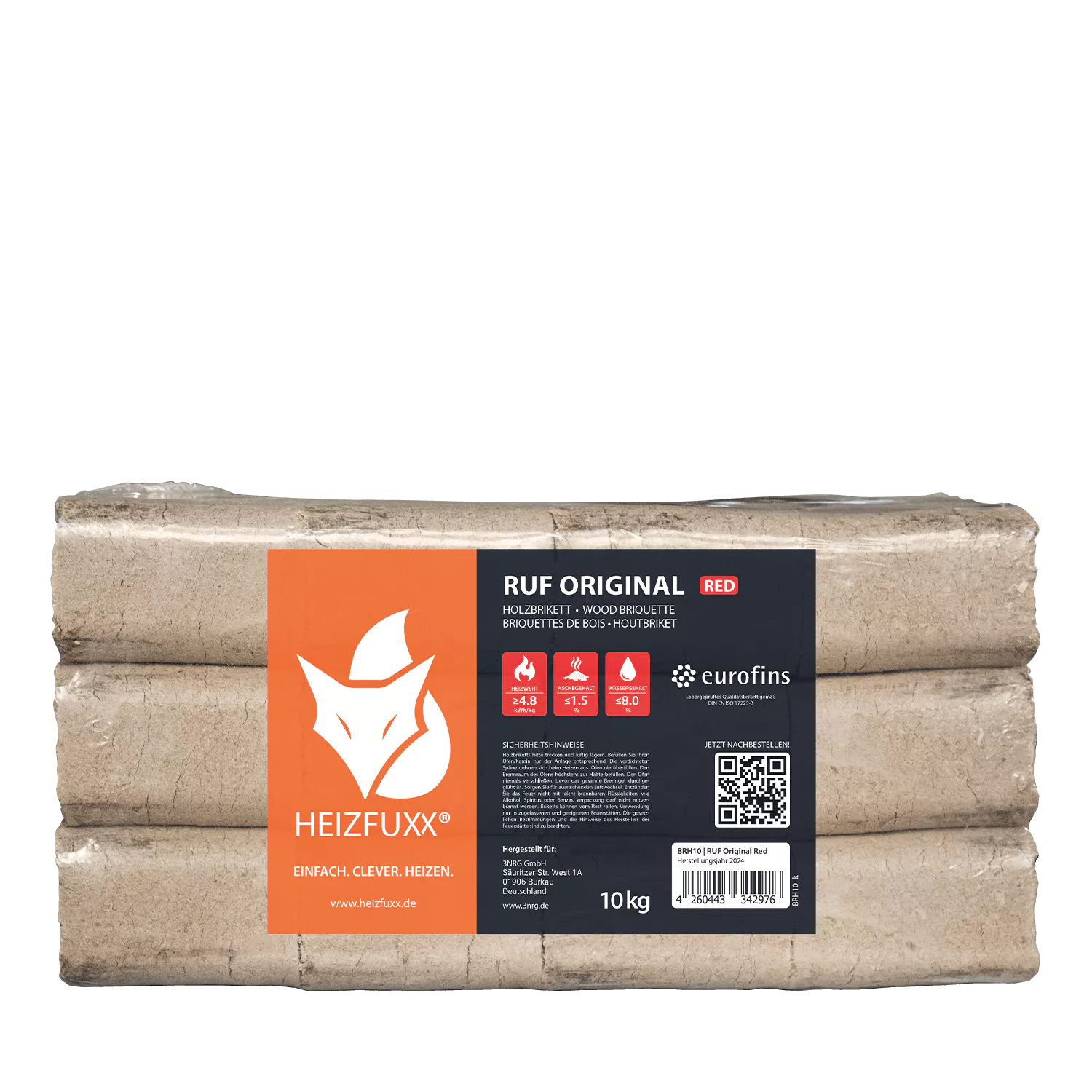 Holzbriketts RUF Original Red 96 x 10 kg Holzbriketts RUF Original Red 96 x 10 kg