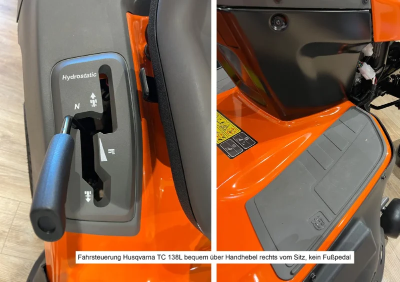 Husqvarna TC 138L Winterpaket mit Schneeschild, Gummileiste, Gewicht und Schneeketten – Modell 2025