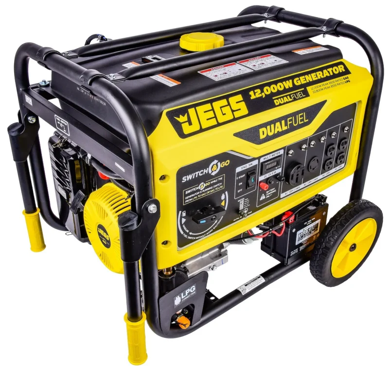 JEGS 12,000 Watt Premium Dual Fuel Portable Generator 86008