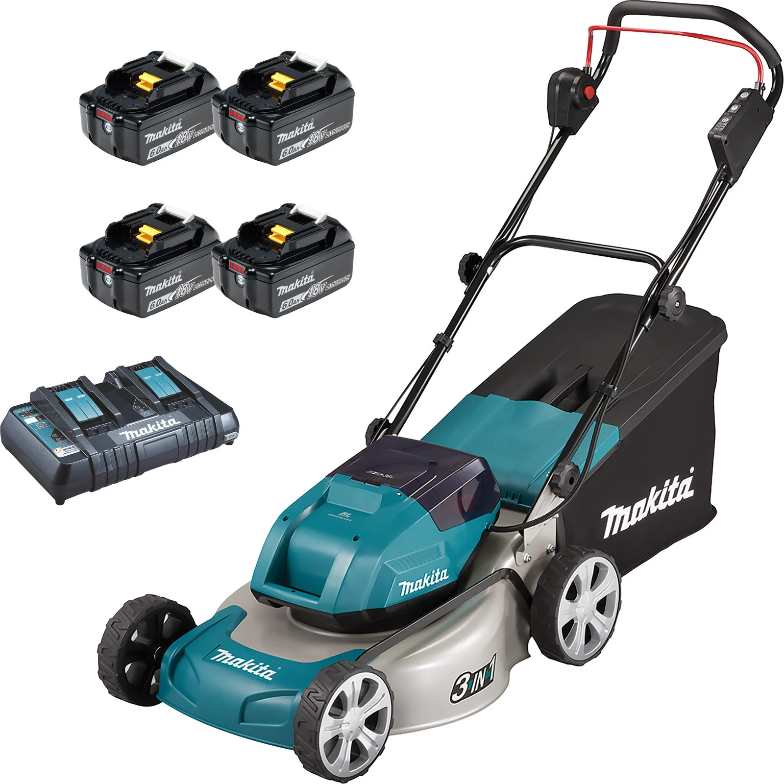 Makita DLM463PG4 inkl. 4x Akku und Ladegerät – Modell 2025 Makita DLM463PG4 inkl. 4x Akku und Ladegerät – Modell 2025