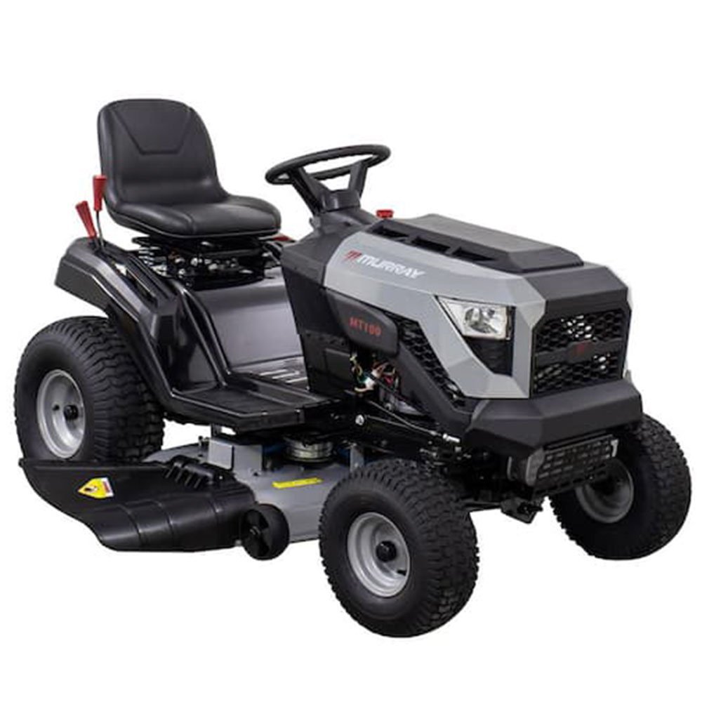 Murray MT100 42 in. 13.5 HP 500cc E1350 Series Briggs and Stratton Engine 6-Speed Manual Gas Riding Lawn Tractor Mower Murray MT100 42 in. 13.5 HP 500cc E1350 Series Briggs and Stratton Engine 6-Speed Manual Gas Riding Lawn Tractor Mower