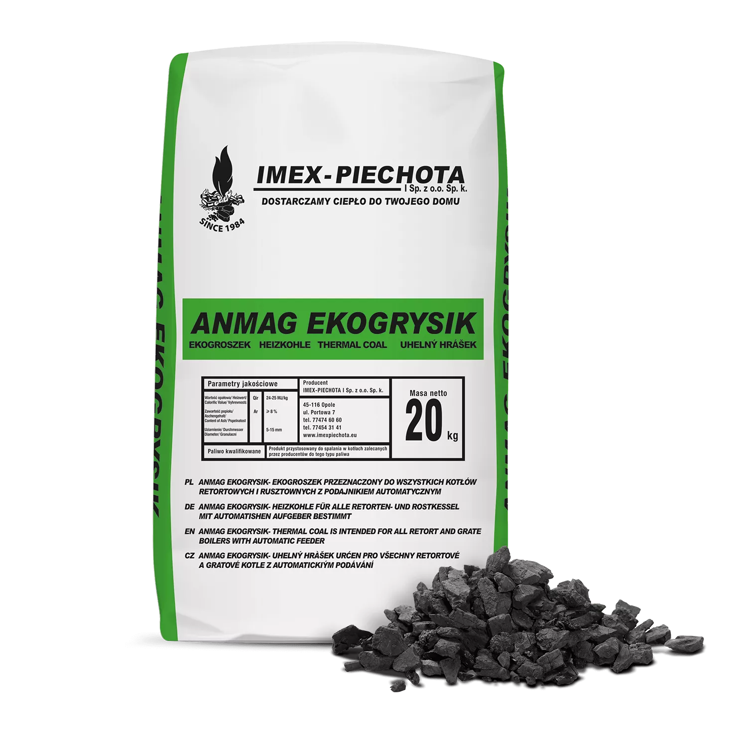 Steinkohle 5 – 15 mm 50 x 20 kg Steinkohle 5 – 15 mm 50 x 20 kg