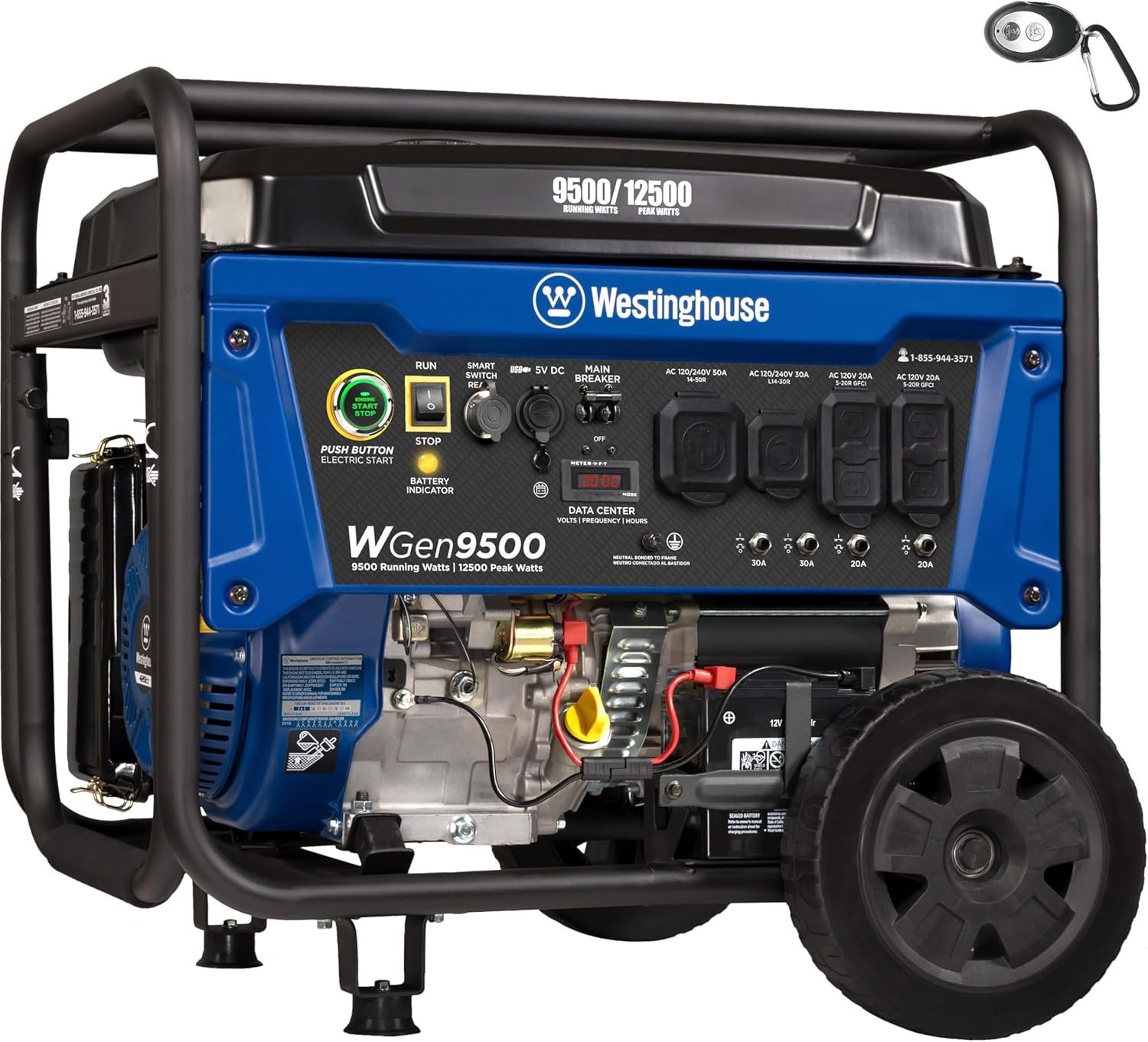 Westinghouse 9500 Peak Watt Home Backup Portable Gas Powered Generator Westinghouse 9500 Peak Watt Home Backup Portable Gas Powered Generator