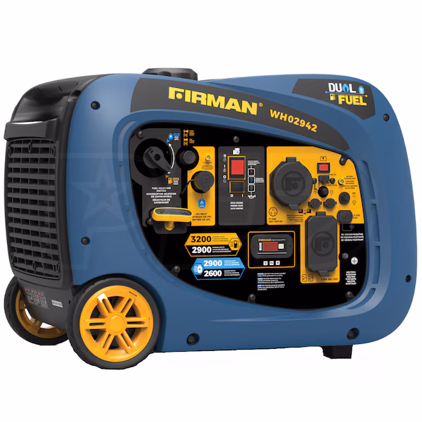 Firman Whisper Serie 2900 Watt Dual-Fuel Tragbarer Generator